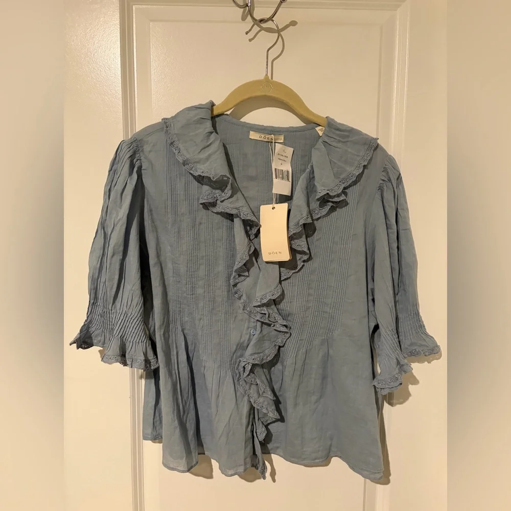 Doen Henri Top in French Blue - Picture 1 of 10